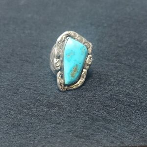 Artisan Turquoise and Silver Statement Ring